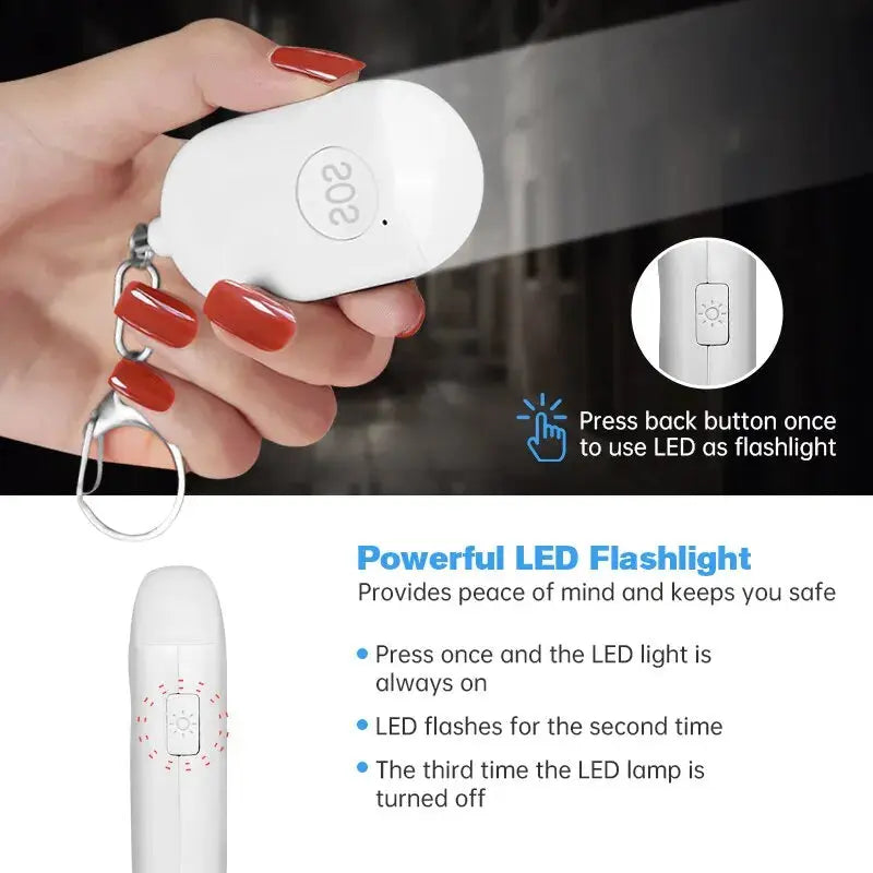 Kids Elderly Women Emergency SOS Personal Alarm Self Defense Keychain- Panic Button Or Pull Pin Alert Device 130 DB Loud Safety On Guard Everywhere