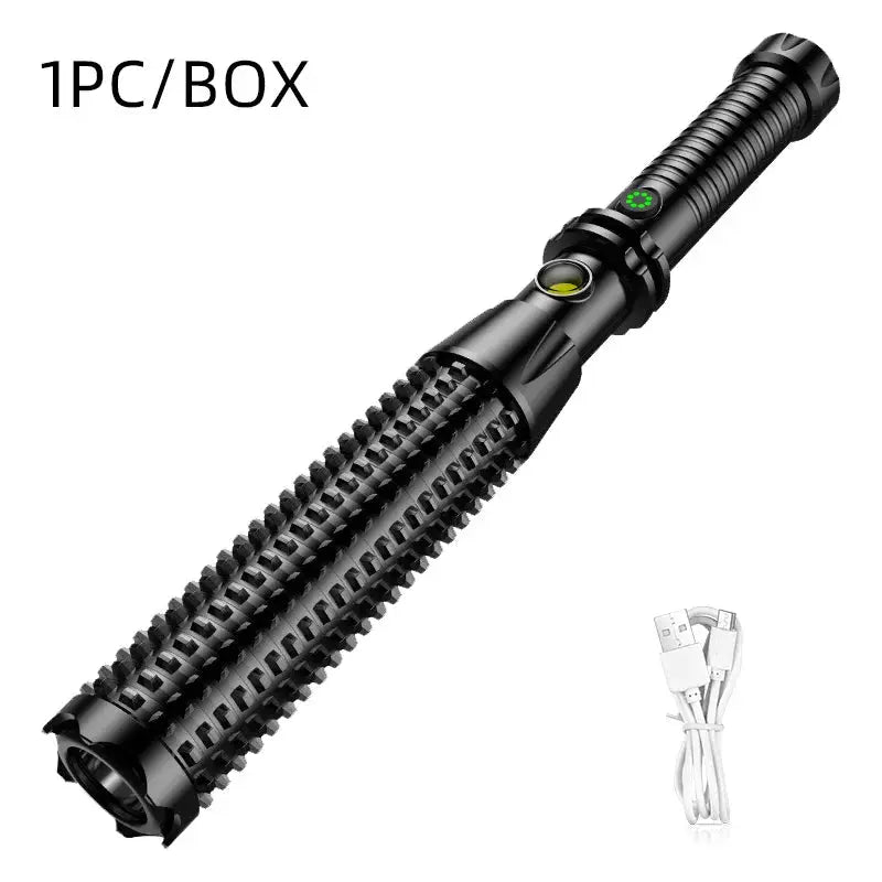 Spike lamp pole strong light charging outdoor ultra-bright multifunctional car self-defense window patrol flashlight On Guard Everywhere