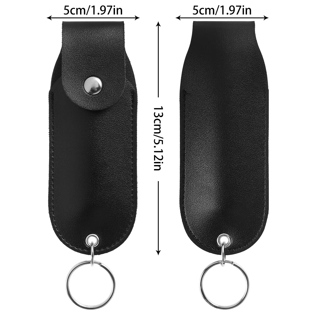 Pepper Spray Pouch PU Leather Pepper Spray Holster Mini Portable Top Flap Pepper Spray Holder Self Defense Spray Keychain On Guard Everywhere