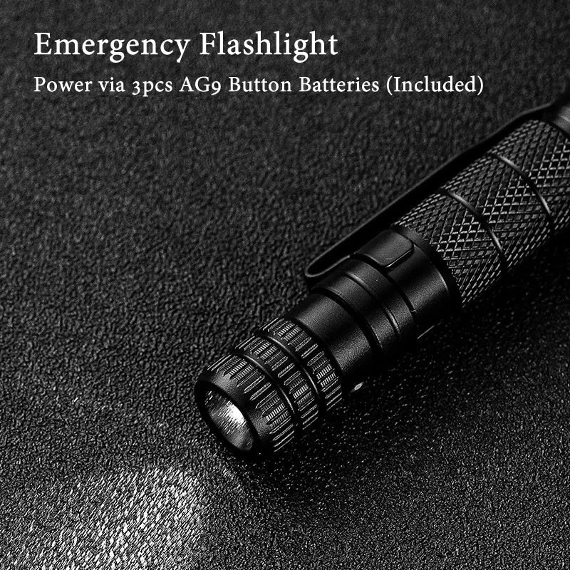 Multifunction Portable 10-In-1 Tactical Pen Outdoor Survival Self Rescue Emergency Flashlight Defense Rescue EDC Protection Tool On Guard Everywhere