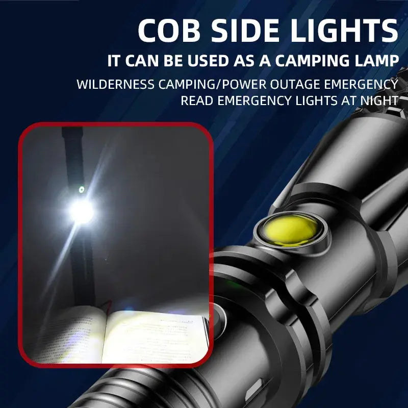 Spike lamp pole strong light charging outdoor ultra-bright multifunctional car self-defense window patrol flashlight On Guard Everywhere