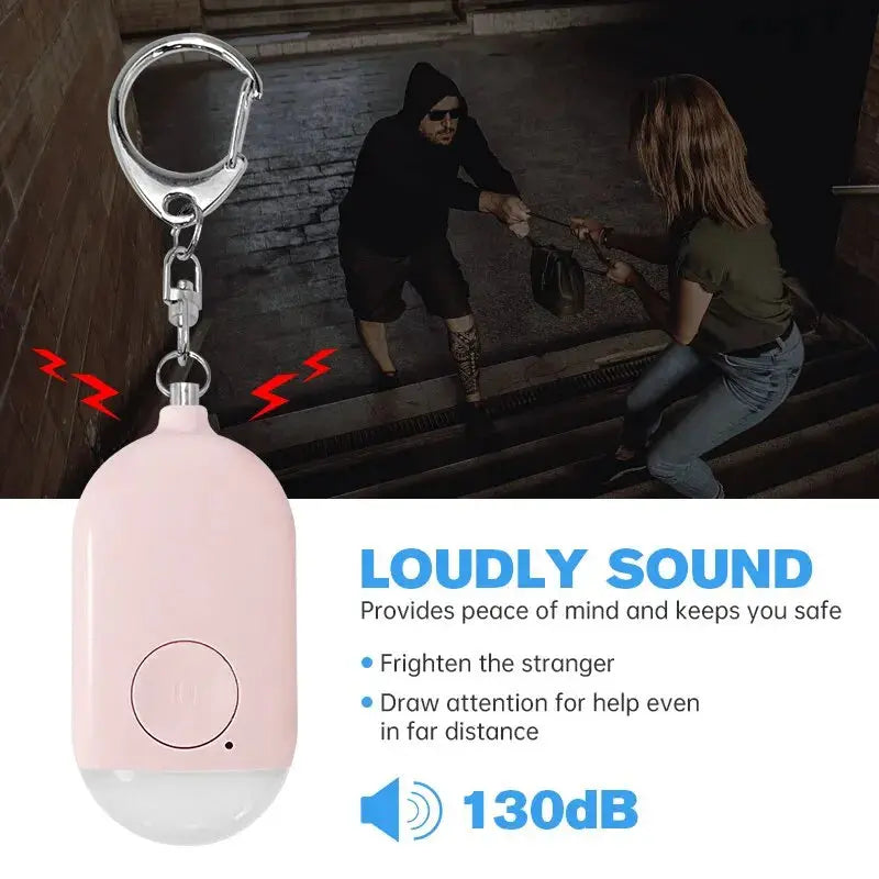 Kids Elderly Women Emergency SOS Personal Alarm Self Defense Keychain- Panic Button Or Pull Pin Alert Device 130 DB Loud Safety On Guard Everywhere