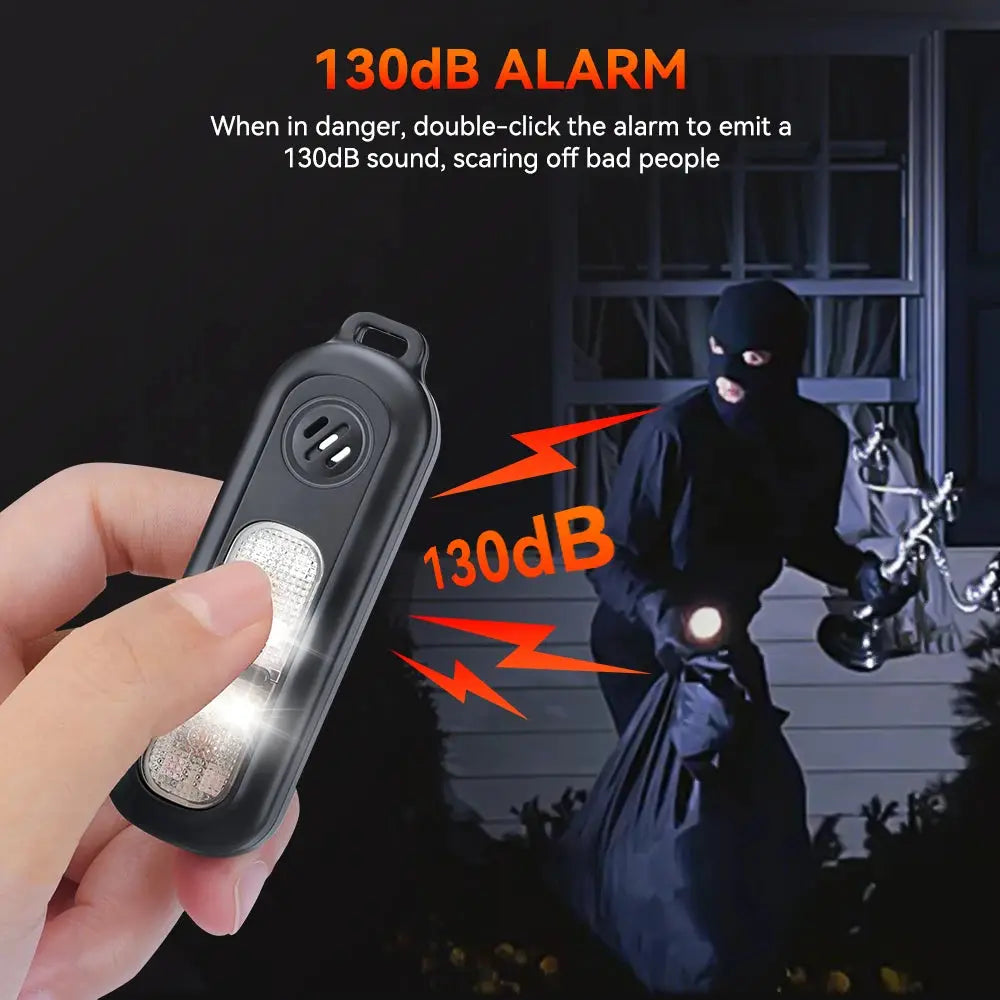 Wsdcam Rechargeable Keychain Alarm for Women Self Defense Alarm with LED Light 130 dB Loud SOS Emergency Safety Alert Device On Guard Everywhere