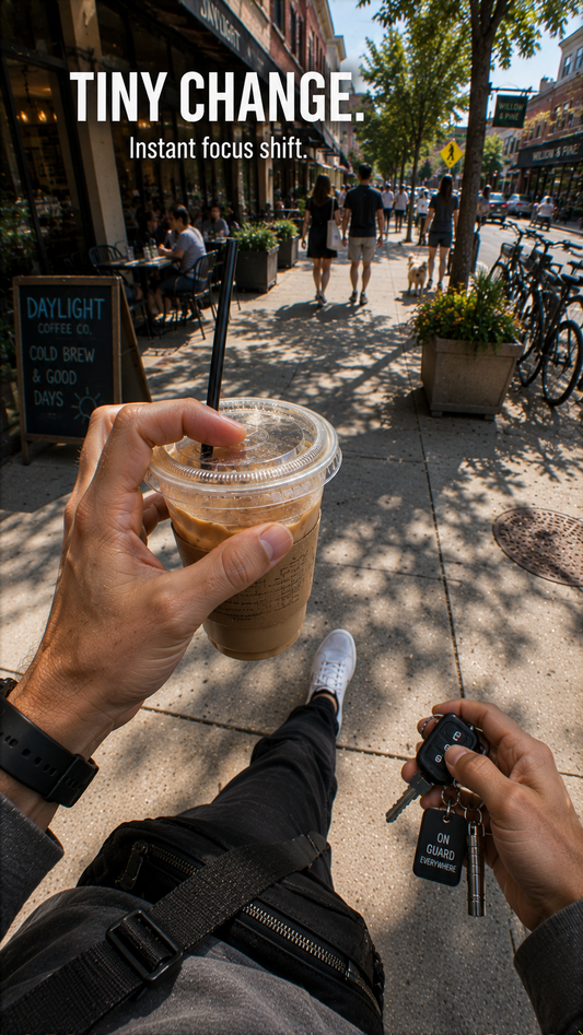 Why You Look at Your Drink the Second the Lid Moves — The Instant-Change Attention Trap