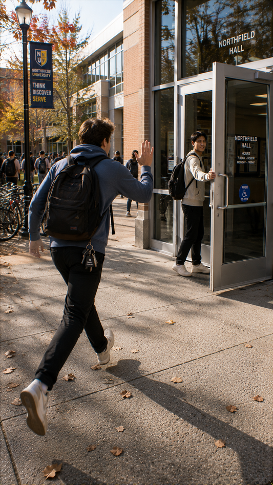 Why You Speed Up When Someone Holds the Door for You — The Courtesy Rush Effect