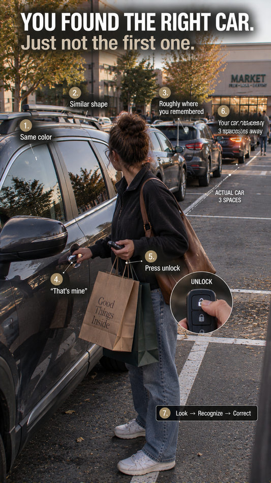 Why You Walk Toward the Wrong Car Even Though You Know It Isn’t Yours — The Familiarity Match