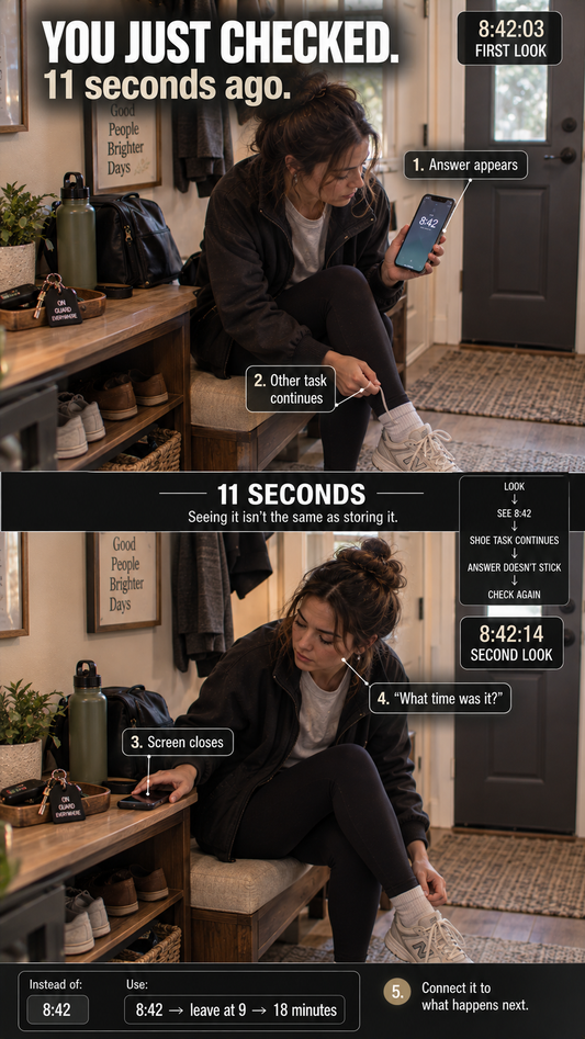 Why You Check the Time and Immediately Have to Check Again — The Attention-without-Encoding Problem