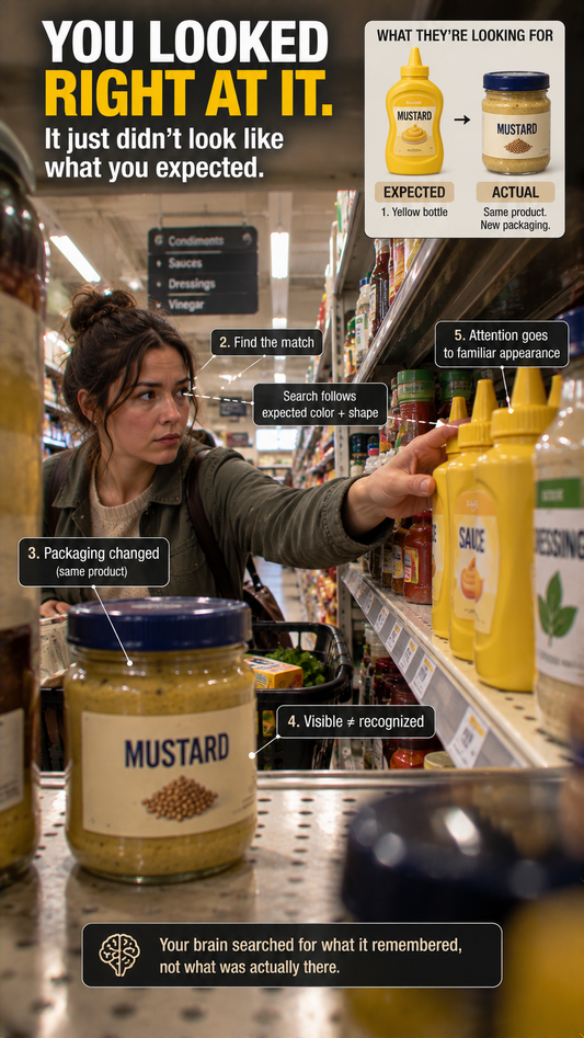 Why You Can Look Directly at Something and Still Not Find It — The Search-Image Trap