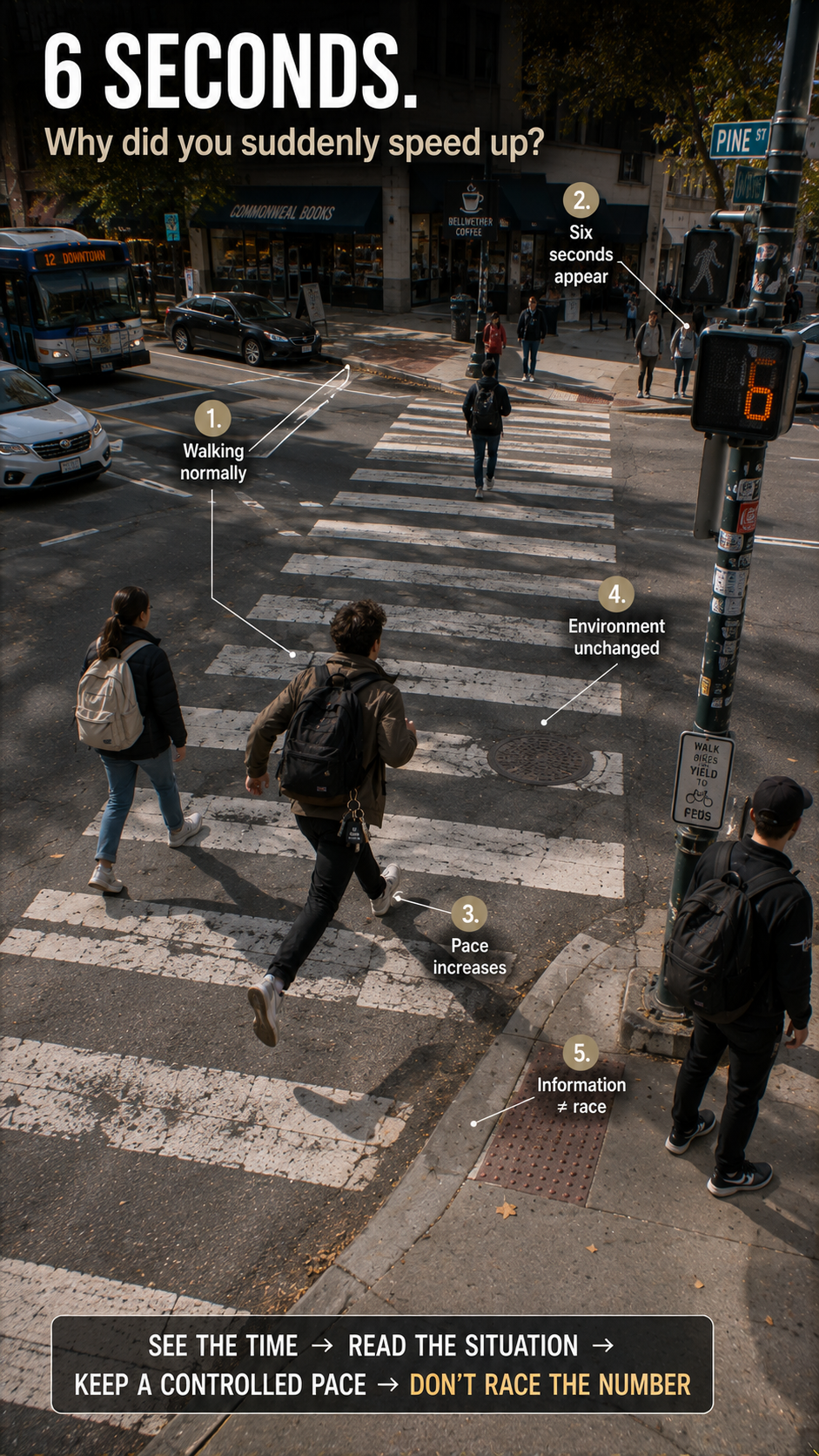 Why You Walk Faster When the Crosswalk Countdown Starts — The Countdown Rush Effect