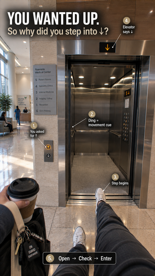 Why You Step Into an Elevator Before Checking Which Way It’s Going — The Empty-Elevator Reflex