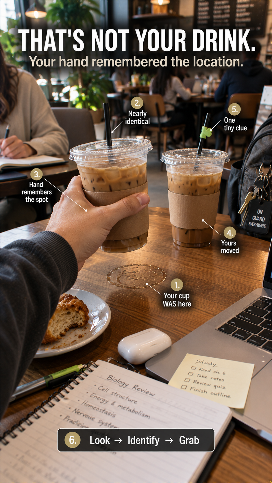 Why You Grab the Wrong Drink When Two Cups Look the Same — The Familiar-Cup Autopilot Effect